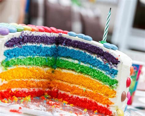 Dúhová torta jednorožca s detailným zdobením