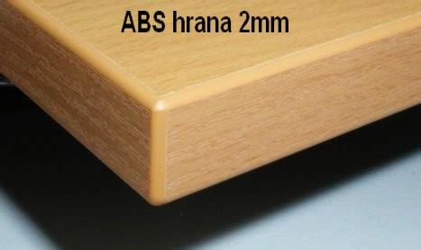 Detail ABS hrany a lepidla na drevotrieskovú dosku