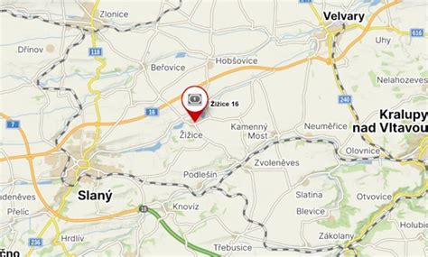 Mapa Slaného s vyznačenými komunitnými centrami