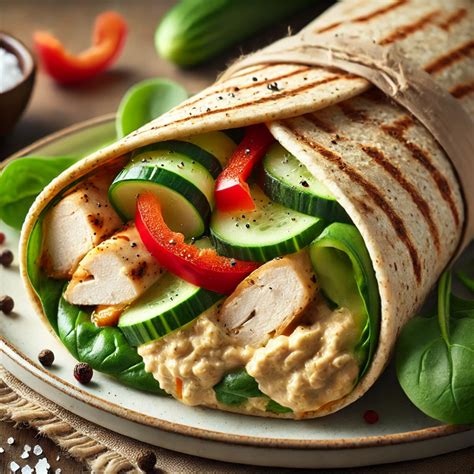 Wrap s kuracím mäsom a zeleninou