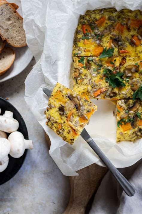 Frittata s tekvicou a šampiňónmi