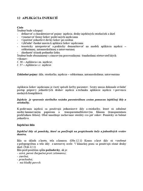Zloženie potravinárskych injekcií