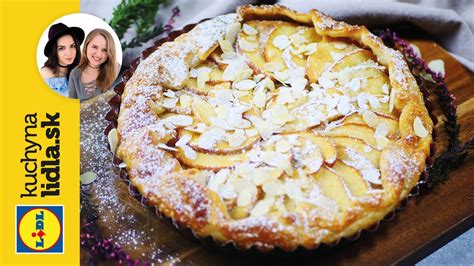 Zložený jablkovo-mandľový tart pred pečením