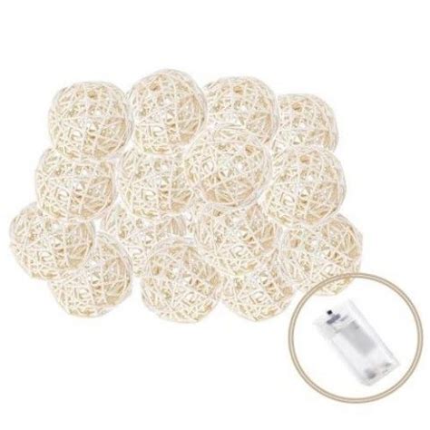 Detail vianočných LED gúľ SPRINGOS CL0077 s teplým bielym svetlom