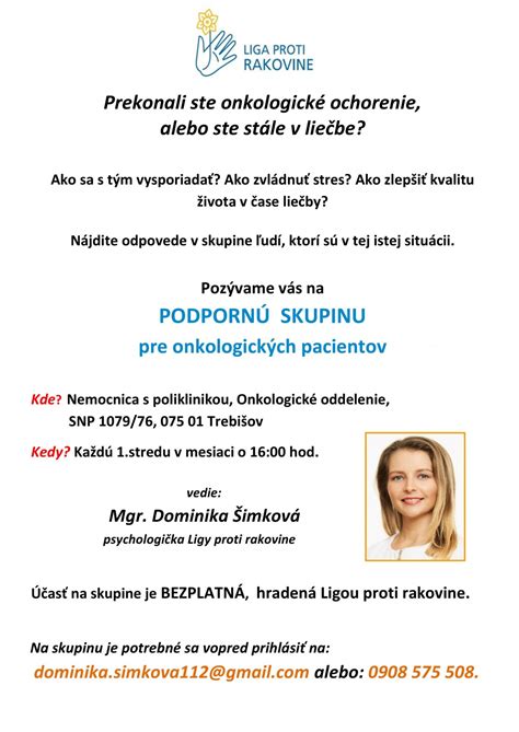 Podporná skupina pre onkologických pacientov