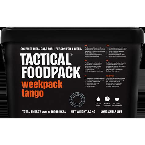 Obsah Weekpack Tango