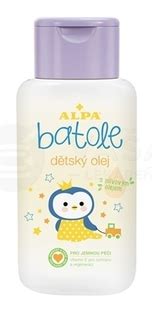 Detský olej s olivovým olejom v akcii