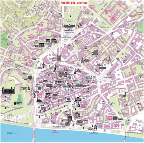 Mapa turistických atrakcií v okolí Kremnice