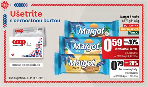 Rôzne druhy tyčiniek Margot
