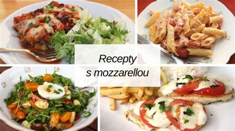 Rôzne jedlá s bezlaktózovou mozzarellou