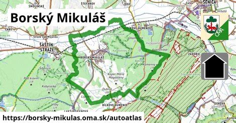 mapa Záhoria so zvýraznenou polohou obce Borský Mikuláš