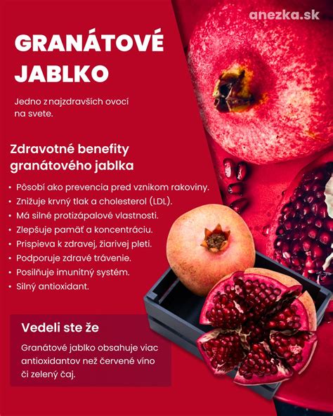 Infografika: Zdravotné benefity granátového jablka