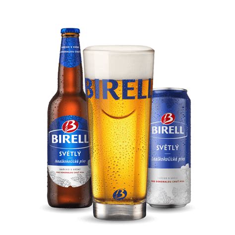Birell bezlepkové pivo - logo a fľaša
