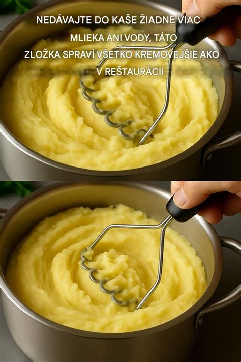 Servírovanie krémovej zemiakovej kaše