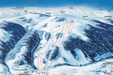 Mapa obce Mýto pod Ďumbierom s vyznačenou polohou La Pier