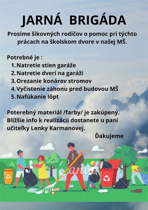Dobrovoľnícka brigáda v materskej škole