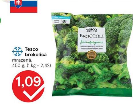 mrazená brokolica v uzatvárateľnom vrecku