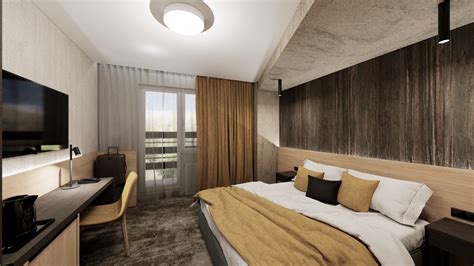 Interiér moderne zariadenej izby v hoteli