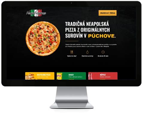 Ilustrácia procesu online objednávky pizze