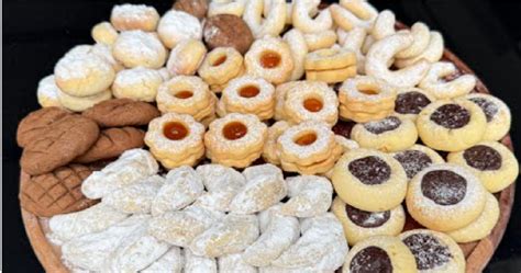 Ilustrácia rôznych druhov maslových sušienok