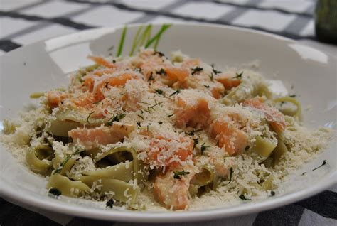 Tagliatelle s lososom a smotanovou omáčkou