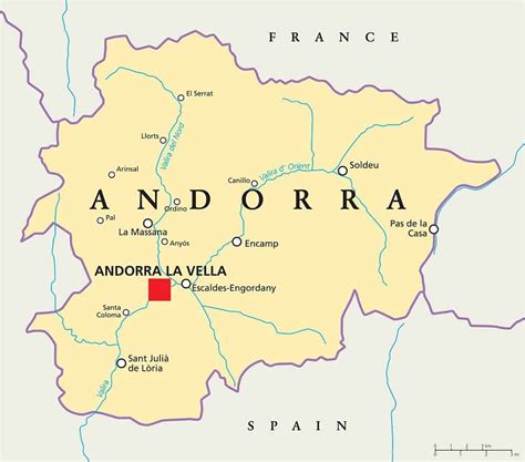 Mapa Andorry a jej kulinárskych vplyvov
