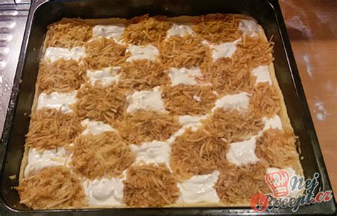 Schéma postupov na prípravu klasického pudingového koláča