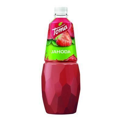 Obal jablkového džúsu Toma s logom značky