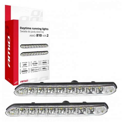 LED denné svetlá DRL 810 verzia 2 pre Volvo S80