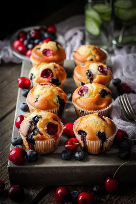 Zdobené ovocné muffiny