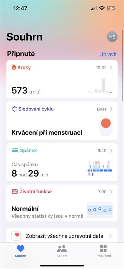 Graf sledovania kalórií v mobilnej aplikácii