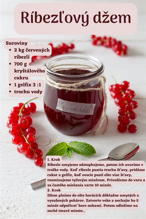 Ingrediencie na ríbezľový džem s čili