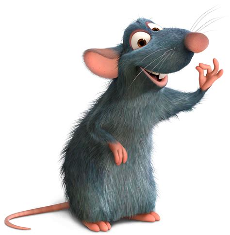 Remy, potkan z Ratatouille, s kuchárskou čapicou