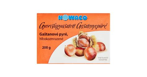 Mrazené gaštanové pyré v obale