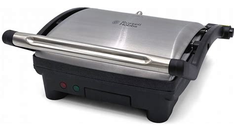 Technický nákres kontaktného grilu Russell Hobbs s rozmermi