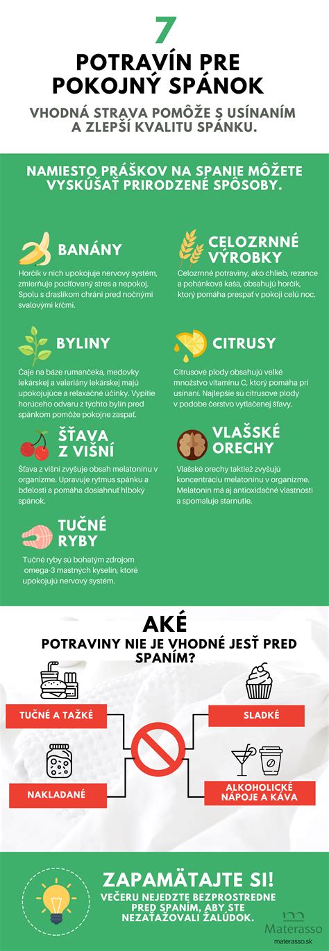 Infografika: Potraviny pre lepší spánok a potraviny, ktorým sa vyhnúť