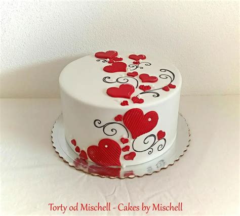 Valentínska torta s nápisom 