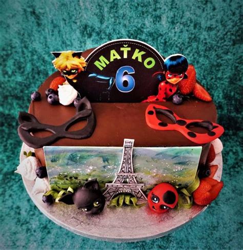 Torta s motívom Kúzelná Lienka a Čierny Kocúr