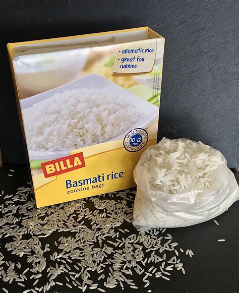 Balenie Basmati ryže s nápisom