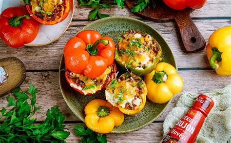 Pečená alma paprika plnená mäsovou zmesou