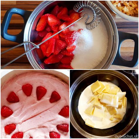 servírovanie jahodovej peny