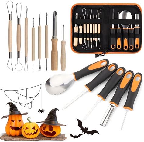 Nástroje na vyrezávanie halloweenskej tekvice