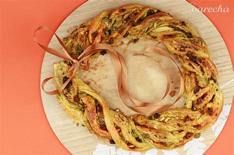 Vianočný veniec z lístkového cesta