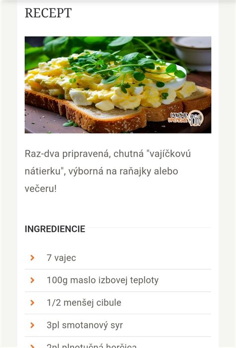 Ingrediencie na drožďovú nátierku bez cibule