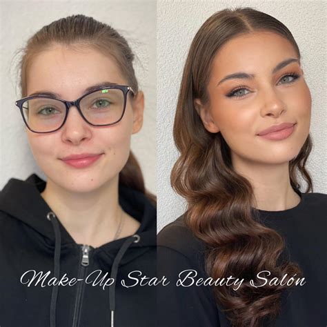 Žena s modrými očami a jemným denným líčením