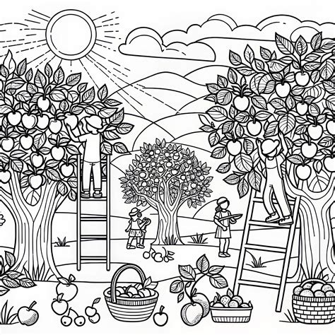 Ilustrácia zberu jabĺk