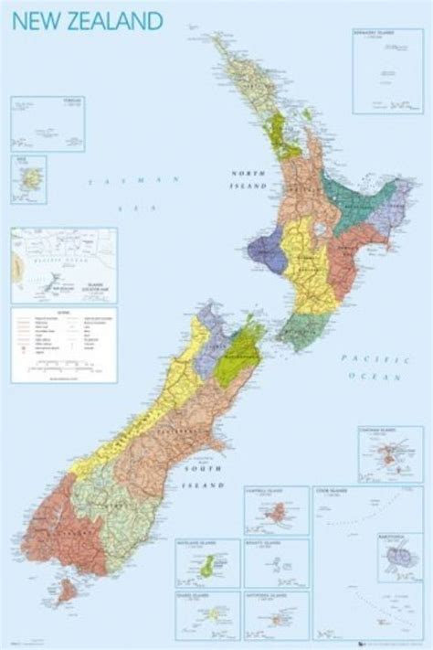 Mapa Nového Zélandu s označením oblastí chovu lososa