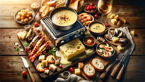 Stôl s fondue a raclette