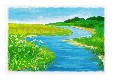 Ilustrácia diverzifikovanej farmy s rybníkom a poľami