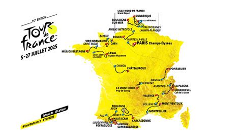 Mapa kľúčových etáp Tour de France